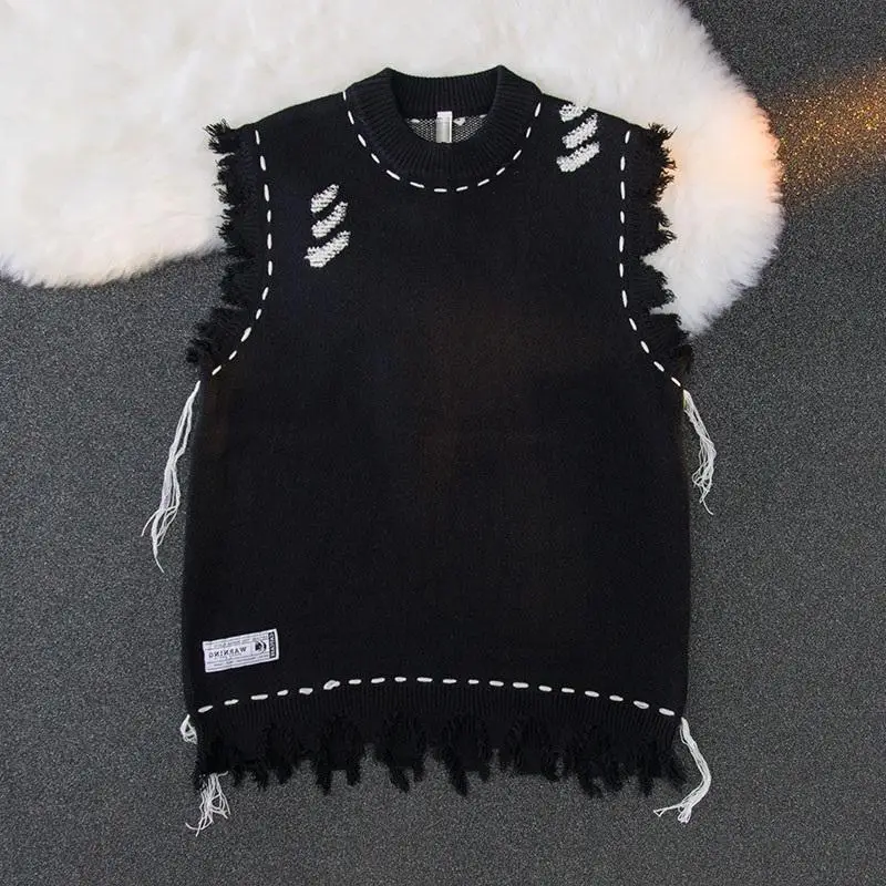Winter Clothes Shop - Gebreide Truien Voor Heren Hippie Mouwloze