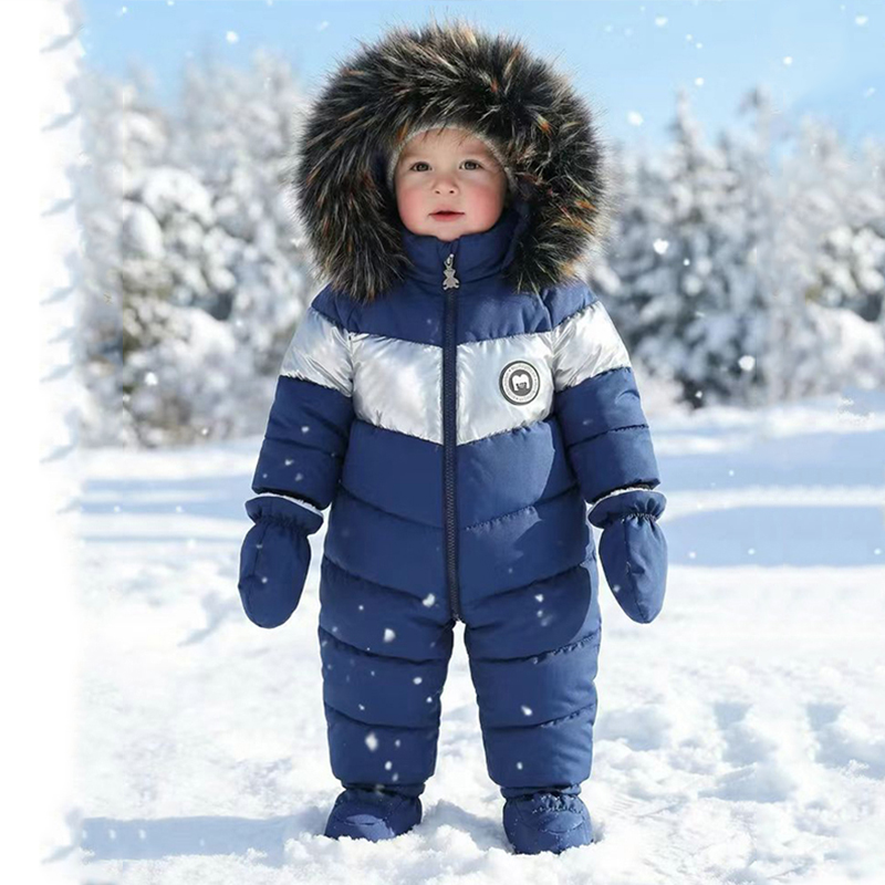 Winter Clothing Baby Girl - Winter pasgeboren baby romper met handschoenen