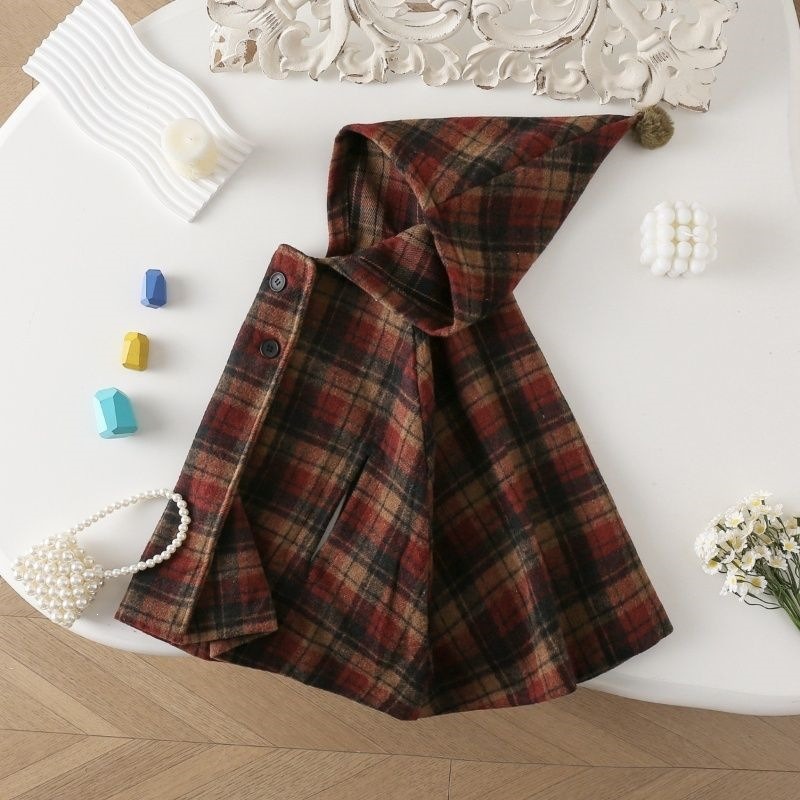 Geruite cape voor meisjes, sch - Winter Clothing Baby Girl recensie en prijs