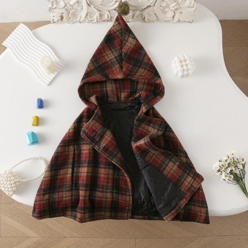 Geruite cape voor meisjes, sch - Winter Clothing Baby Girl recensie en prijs